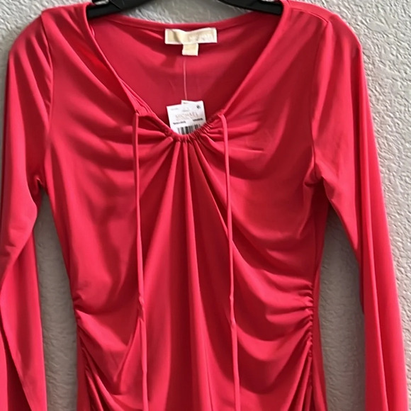 Michael Kors Halter Strap Long Sleeve Mini Dress Size Medium - Picture 5 of 8